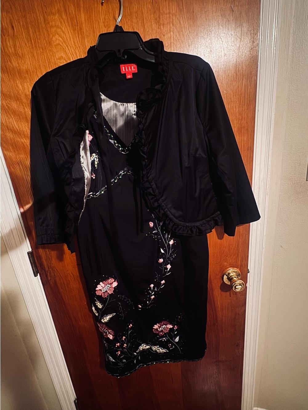 ELLE Black Ruffle Crop/Bolero Jacket